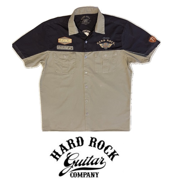 🎸 Hard Rock Guitar Company / Hard Rock Cafe  GENERIC Mechanic Shirt NO CITY XXL - Picture 15 of 16